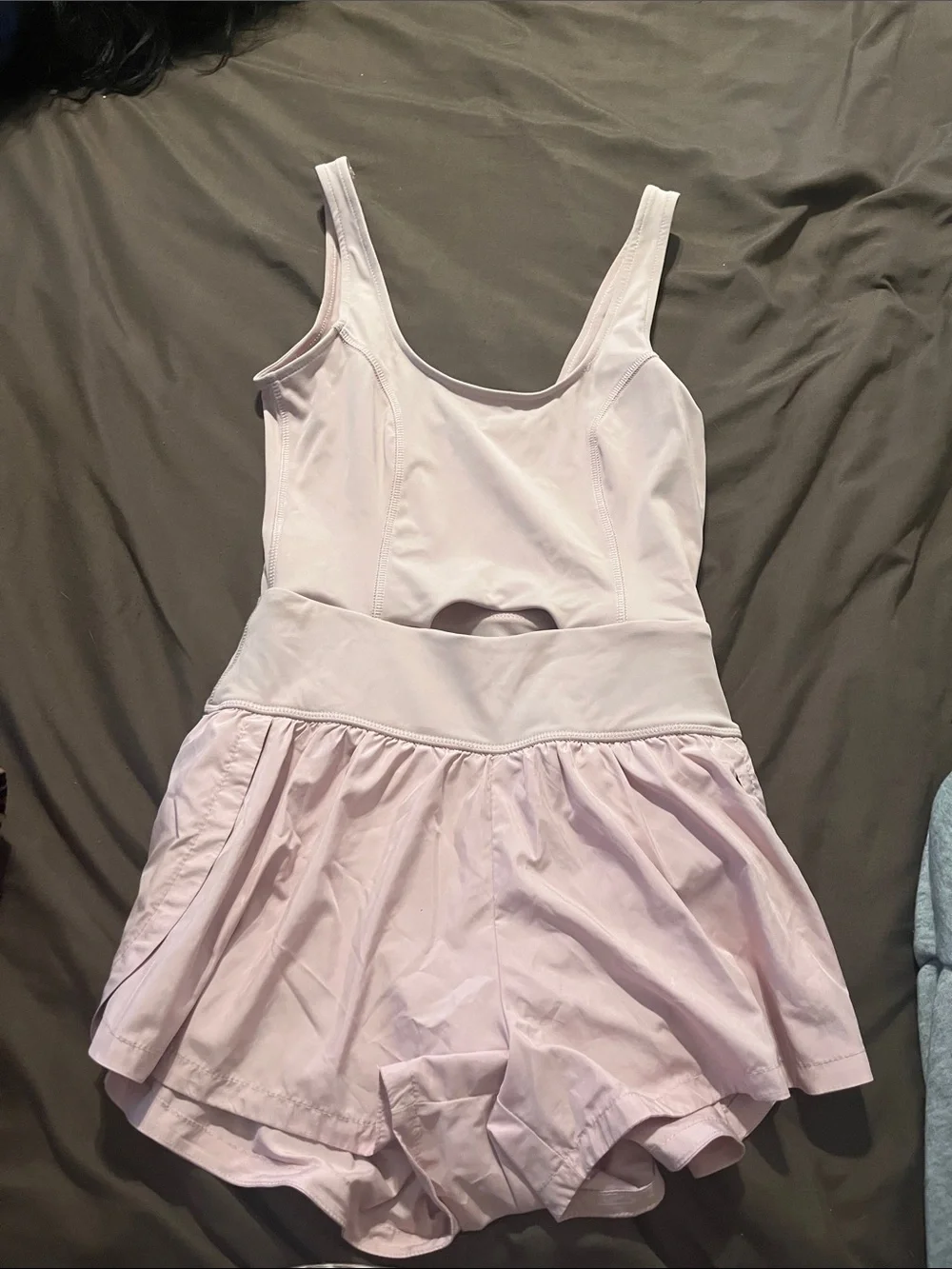 Aeropostale Light Pink Tank Romper with Skirted Shorts